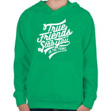 PRINTFASHION Az igaz barát...  - Gyerek kapucnis pulóver - Zöld gyerek pulóver, kardigán