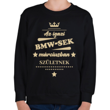PRINTFASHION Az igazi BMW-sek - Hónappal - Gyerek pulóver - Fekete gyerek pulóver, kardigán