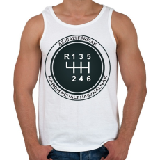 PRINTFASHION Az igazi férfiak 3 pedált használnak - Férfi atléta - Fehér