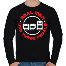 PRINTFASHION Az igazi férfiak.. - Férfi pulóver - Fekete férfi pulóver, kardigán