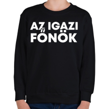 PRINTFASHION Az igazi főnök - Gyerek pulóver - Fekete gyerek pulóver, kardigán