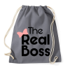 PRINTFASHION Az igazi főnök! - Sportzsák, Tornazsák - Grafitszürke