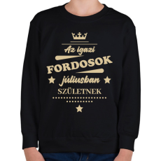 PRINTFASHION Az igazi Fordosok - Hónappal - Gyerek pulóver - Fekete
