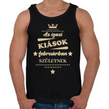 PRINTFASHION Az igazi Kiások - Hónappal - Férfi atléta - Fekete atléta, trikó