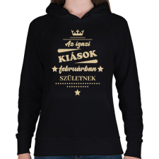 PRINTFASHION Az igazi Kiások - Hónappal - Női kapucnis pulóver - Fekete női pulóver, kardigán