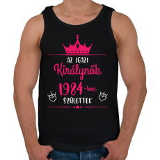 PRINTFASHION Az igazi királynők - Évszámmal - Férfi atléta - Fekete