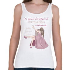 PRINTFASHION Az igazi királynők szeptemberben születnek - Női atléta - Fehér