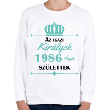 PRINTFASHION Az igazi királyok - Évszámmal - Gyerek pulóver - Fehér gyerek pulóver, kardigán