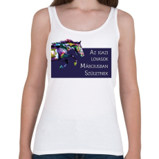 PRINTFASHION Az igazi lovasok - Hónappal - Női atléta - Fehér