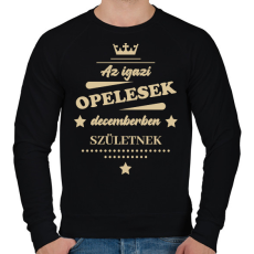 PRINTFASHION Az igazi Opelesek - Hónappal - Férfi pulóver - Fekete