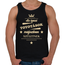 PRINTFASHION Az igazi Toyotások - Hónappal - Férfi atléta - Fekete atléta, trikó