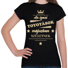 PRINTFASHION Az igazi Toyotások - Hónappal - Női póló - Fekete női póló