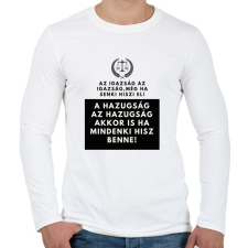 PRINTFASHION az igazság - Férfi hosszú ujjú póló - Fehér férfi póló