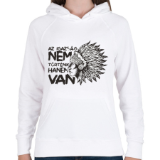 PRINTFASHION Az igazság - Hopi indián - Női kapucnis pulóver - Fehér női pulóver, kardigán