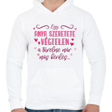 PRINTFASHION Az már más kérdés - Férfi kapucnis pulóver - Fehér
