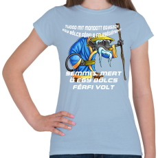 PRINTFASHION Az okos férfi - Női póló - Világoskék