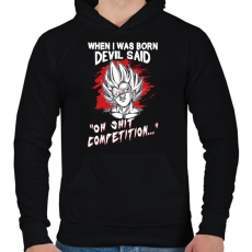 PRINTFASHION Az ördög vetélytársa - Férfi kapucnis pulóver - Fekete