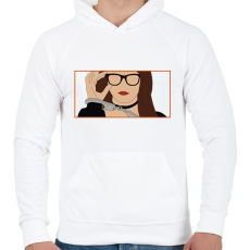 PRINTFASHION Az örökösnő álarca mögött - Anna - Férfi kapucnis pulóver - Fehér