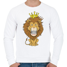 PRINTFASHION Az oroszlánok királya - Férfi pulóver - Fehér