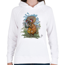 PRINTFASHION Az orramile - Női kapucnis pulóver - Fehér női pulóver, kardigán