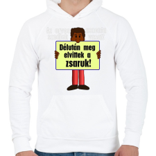 PRINTFASHION az orvos aztmondta... - Férfi kapucnis pulóver - Fehér férfi pulóver, kardigán