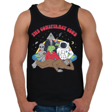 PRINTFASHION Az összeesküvés klub - Férfi atléta - Fekete atléta, trikó