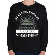PRINTFASHION Az otthon védelme - Gyerek pulóver - Fekete gyerek pulóver, kardigán