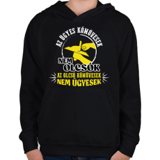 PRINTFASHION Az ügyes kőműves - Gyerek kapucnis pulóver - Fekete