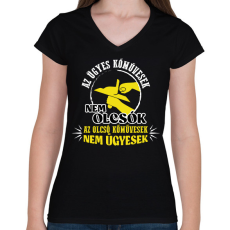 PRINTFASHION Az ügyes kőműves - Női V-nyakú póló - Fekete