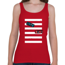 PRINTFASHION Az út közepén - Női atléta - Cseresznyepiros