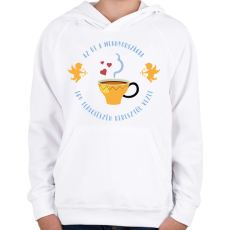 PRINTFASHION Az út mennyországba - Tea - Gyerek kapucnis pulóver - Fehér