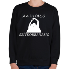 PRINTFASHION AZ UTOLSÓ SZÍVDOBBANÁSIG - Gyerek pulóver - Fekete gyerek pulóver, kardigán