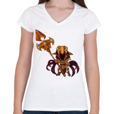 PRINTFASHION Azir - Női V-nyakú póló - Fehér női póló