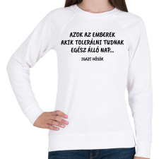 PRINTFASHION Azok az emberek - Női pulóver - Fehér női pulóver, kardigán