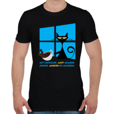PRINTFASHION Azt csinálok, amit akarok / Akkor, amikor én akarom! - macskás - cicás Vicces póló minta - Férfi póló - Fekete