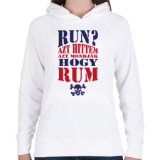 PRINTFASHION Azt hittem rum - Női kapucnis pulóver - Fehér női pulóver, kardigán