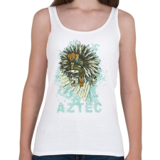PRINTFASHION Azték Koponya minta - Női atléta - Fehér női trikó
