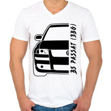 PRINTFASHION B5 passat 3BG - Férfi V-nyakú póló - Fehér férfi póló