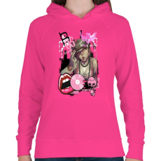 PRINTFASHION B 05 - Női kapucnis pulóver - Fukszia