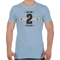 PRINTFASHION b-day-02-dark-lightgrey - Férfi póló - Világoskék