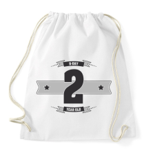 PRINTFASHION b-day-02-dark-lightgrey - Sportzsák, Tornazsák - Fehér tornazsák