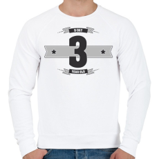 PRINTFASHION b-day-03-dark-lightgrey - Férfi pulóver - Fehér