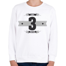 PRINTFASHION b-day-03-dark-lightgrey - Gyerek pulóver - Fehér
