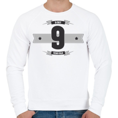 PRINTFASHION b-day-09-dark-lightgrey - Férfi pulóver - Fehér