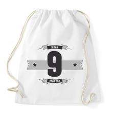 PRINTFASHION b-day-09-dark-lightgrey - Sportzsák, Tornazsák - Fehér tornazsák