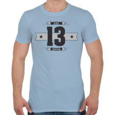 PRINTFASHION b-day-13-dark-lightgrey - Férfi póló - Világoskék férfi póló