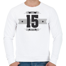 PRINTFASHION b-day-15-dark-lightgrey - Férfi pulóver - Fehér férfi pulóver, kardigán