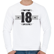 PRINTFASHION b-day-18-dark-lightgrey - Férfi pulóver - Fehér férfi pulóver, kardigán