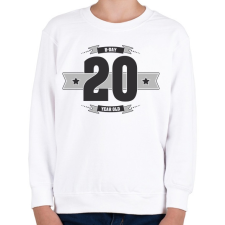 PRINTFASHION b-day-20-dark-lightgrey - Gyerek pulóver - Fehér gyerek pulóver, kardigán