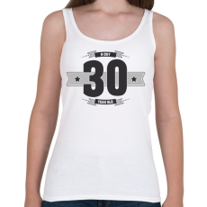 PRINTFASHION b-day-30-dark-lightgrey - Női atléta - Fehér